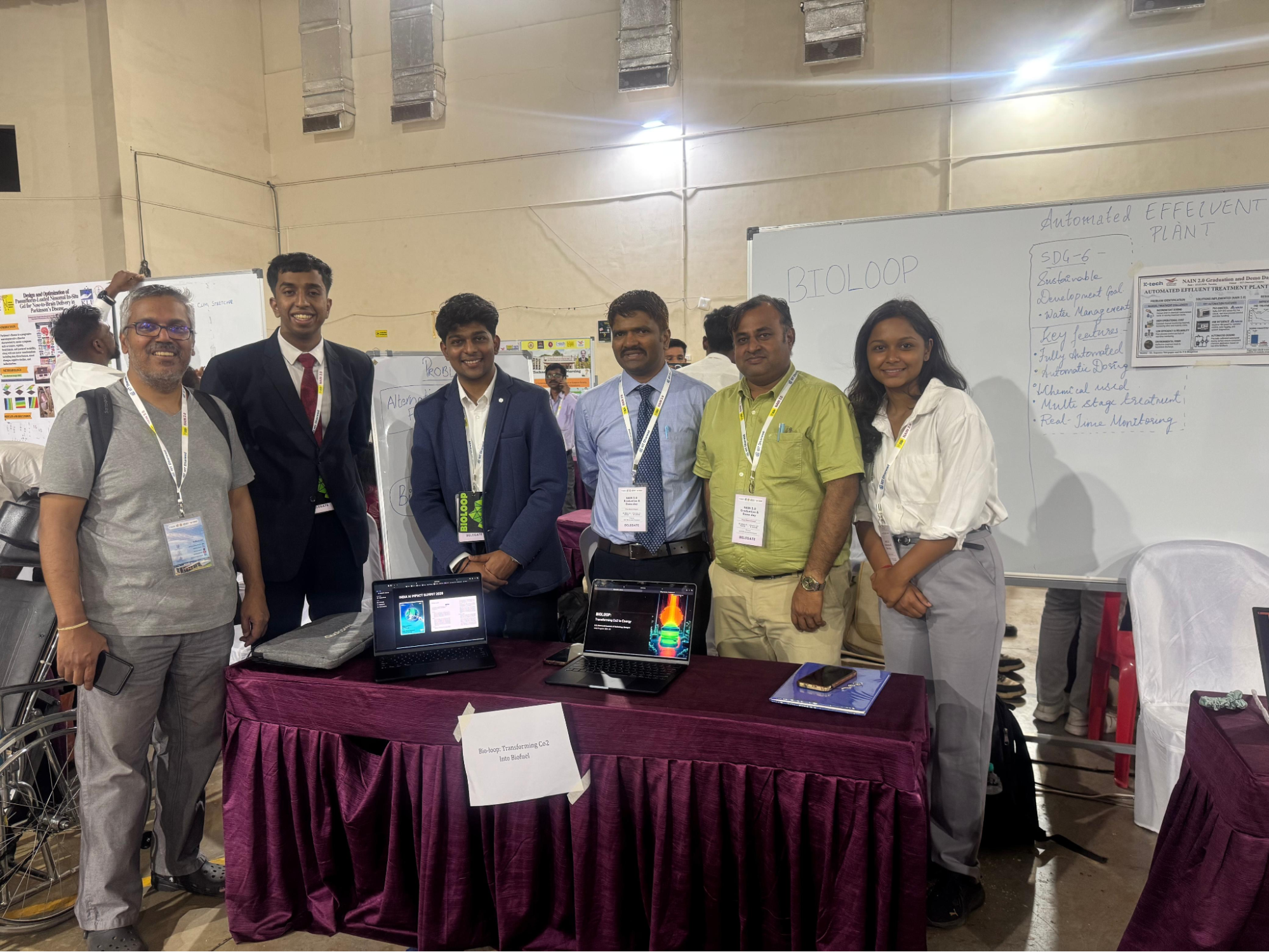 BIOLOOP team at K-tech / Startup Karnataka event